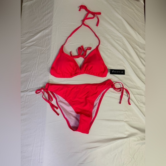 Vibrant Pink Triangle Bikini Set - Picture 2 of 7